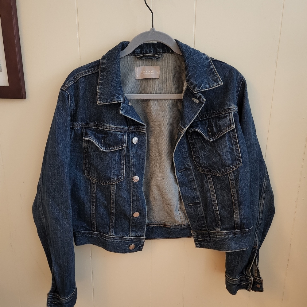 Everlane shrunken denim jacket